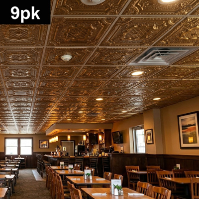 Decorative Ceiling Tiles, 9 Pack